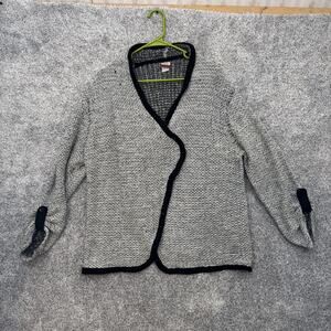 Tudor Court Sweater Sz Large Open Cardigan Vintage 80s 90s Lagenlook Minimalist